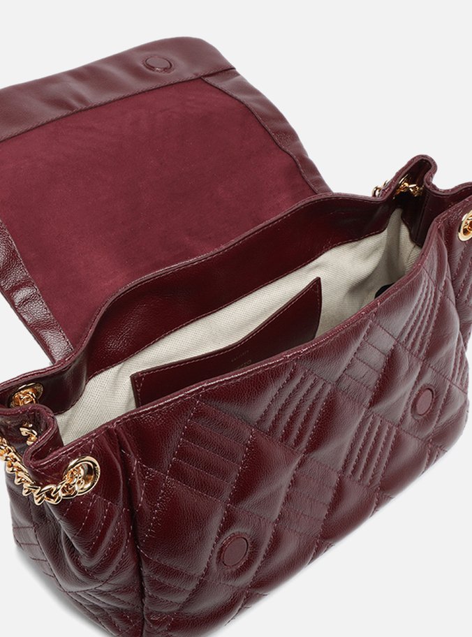 Bolsa Tiracolo Vermelha Couro Matelassê Grande