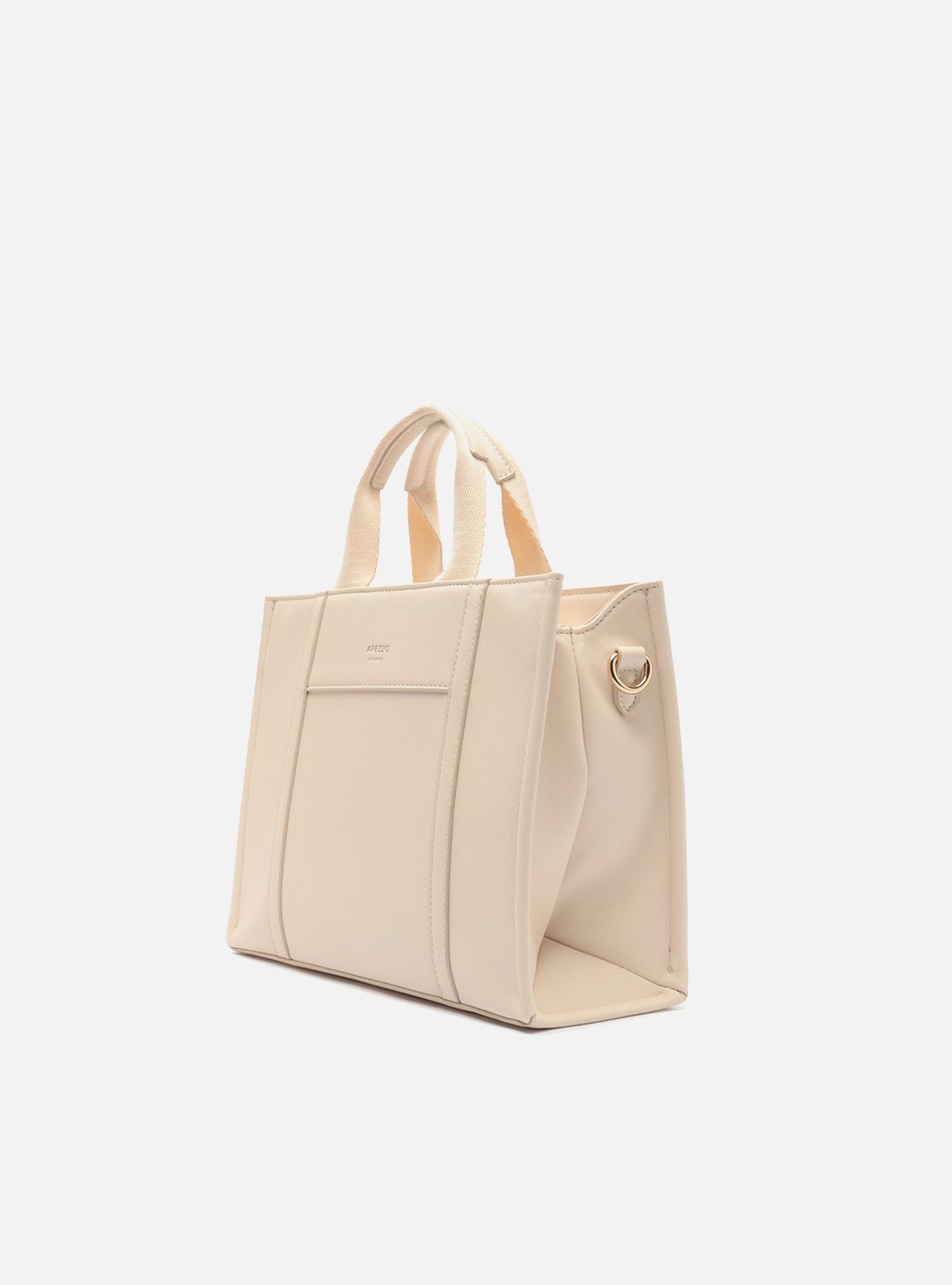 Bolsa Tote Off White Média Bolso Frontal — foto 2