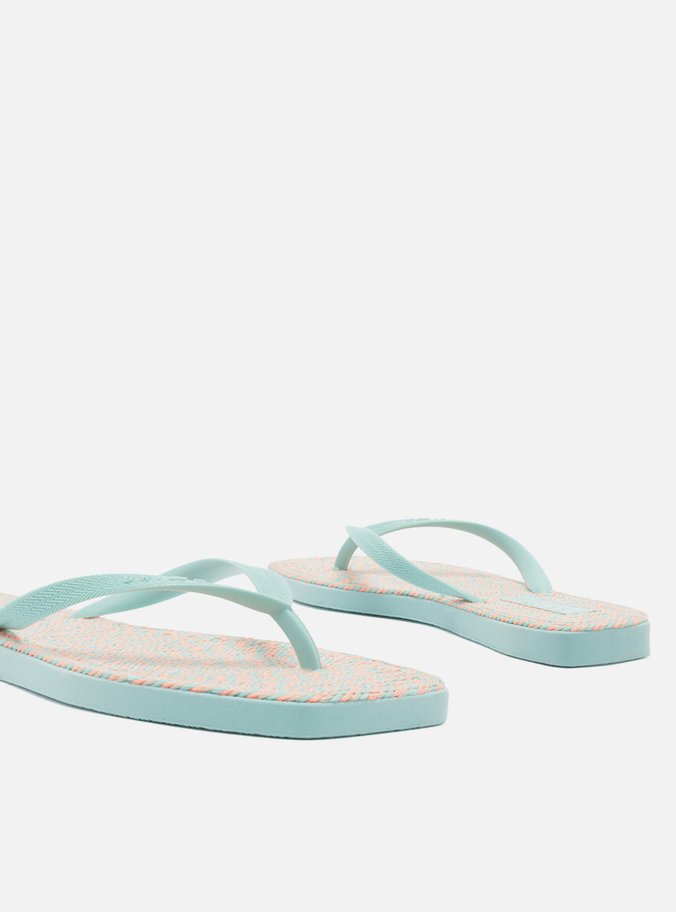 Chinelo de Dedo Azul Square Crochê Brizza