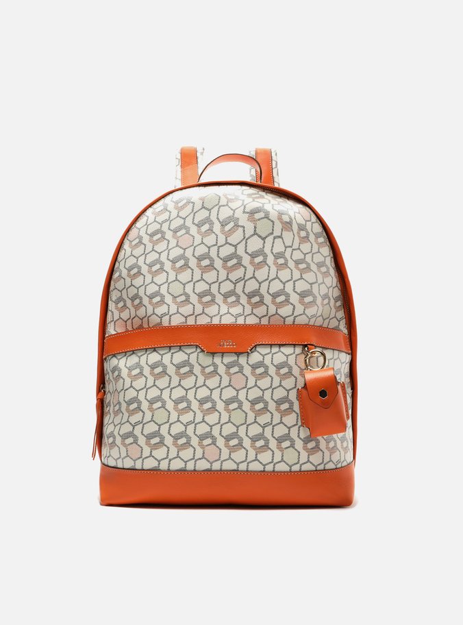 Mochila Branca Bee.ZZ Bari Grande Laranja