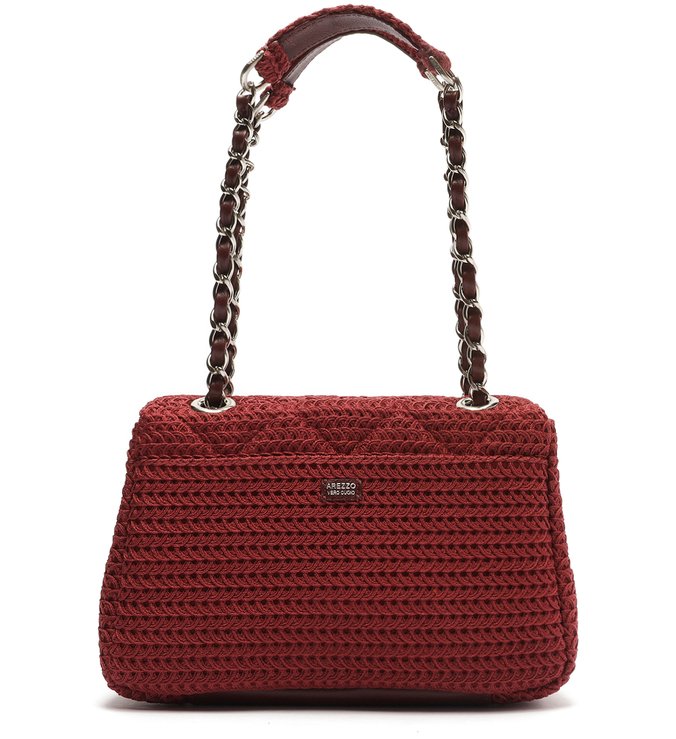 Bolsa Tiracolo Vermelho Vinho Couro Mizz Média