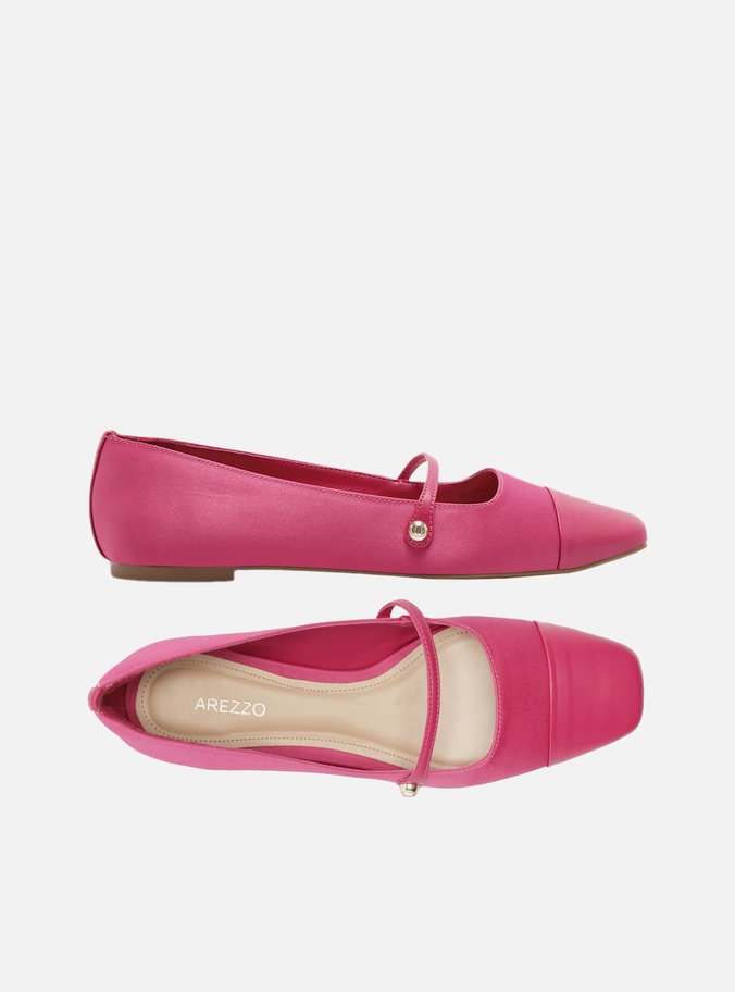 Sapatilha Cetim Cap Toe Rosa
