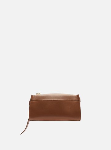 Arezzo — Bolsa Tiracolo Marrom Couro Pequena Bolso Frontal