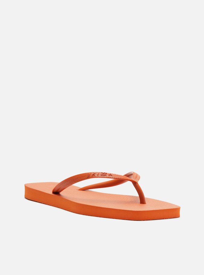 Chinelo de Dedo Laranja Básico Square Brizza