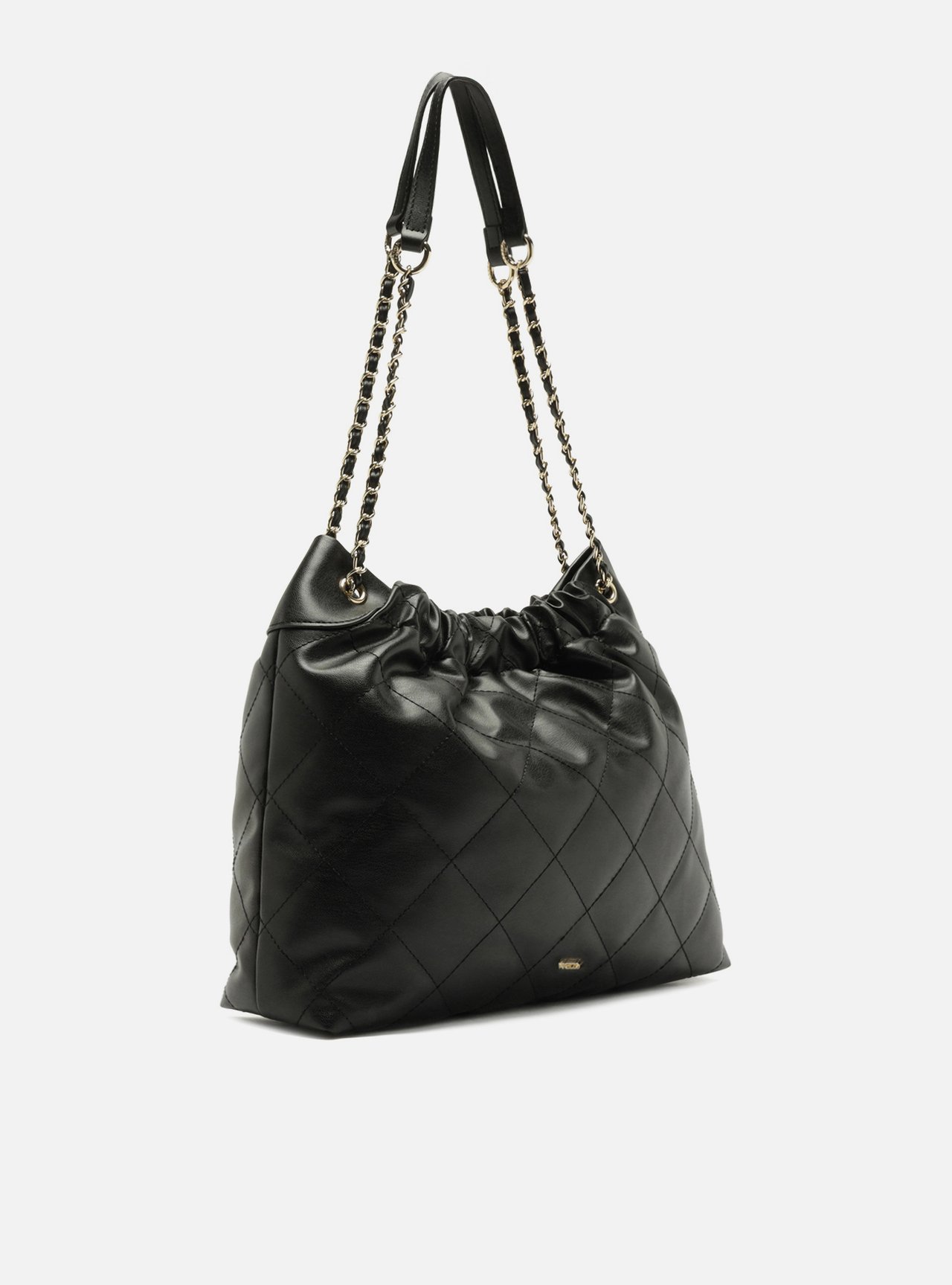 Bolsa Tiracolo Preta Grande Matelassê — foto 5