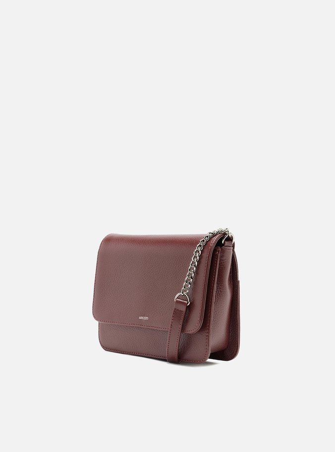 Bolsa Tiracolo Vermelha Couro Pequena Quadrada