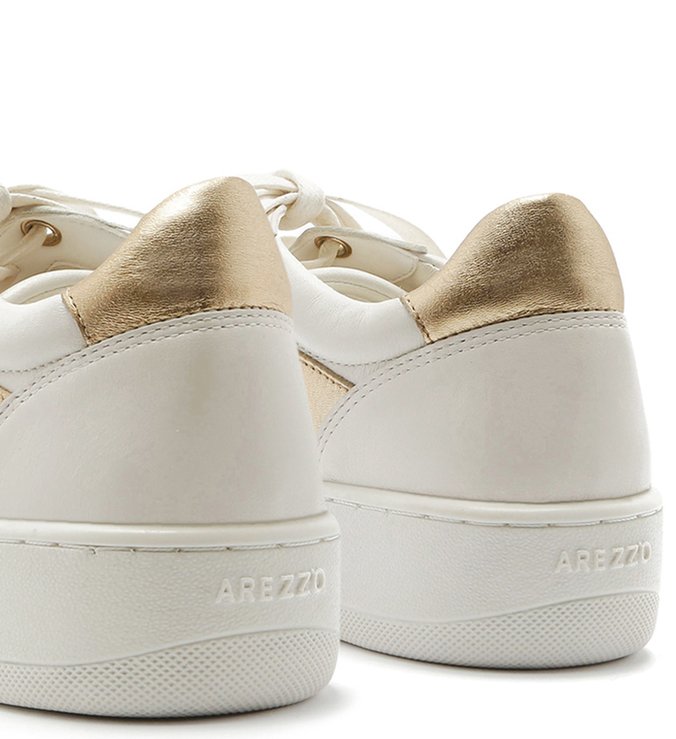 kiwi0113様 Tênis ZZ Street Couro Cadarço Bianco e Platino | Arezzo