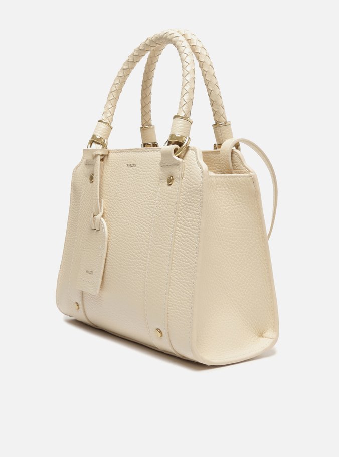 Bolsa Tote Off-White Couro Piazza Média