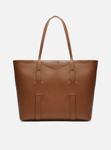 Bolsa Shopping Marrom Grande Tiras Capa