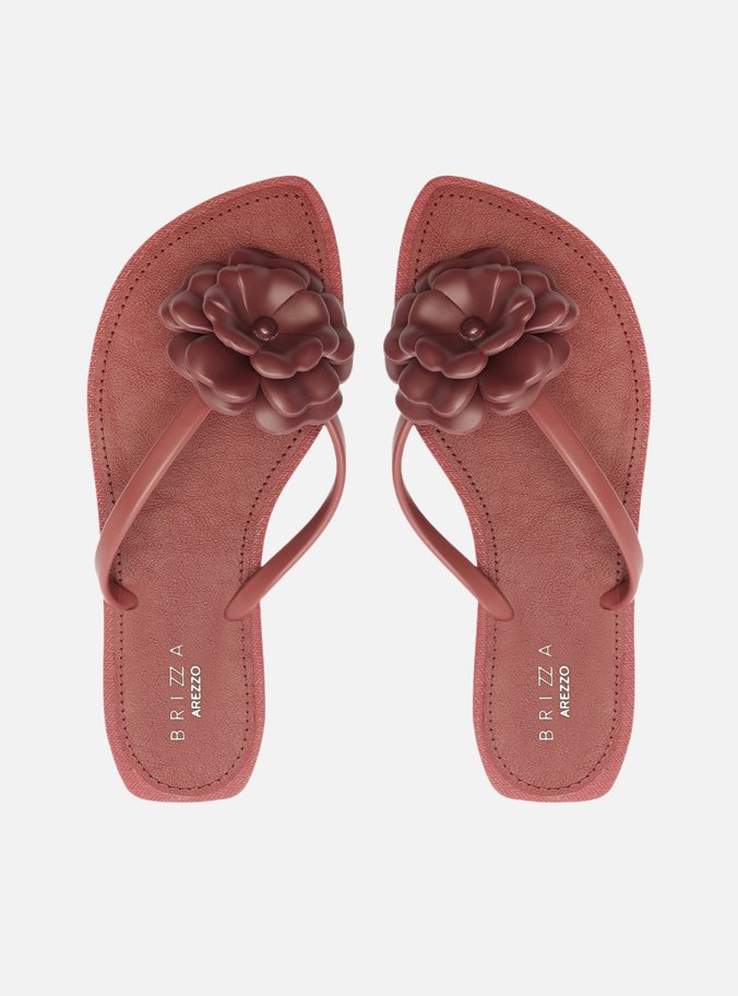 Chinelo de Dedo Vinho Flor Flash Brizza