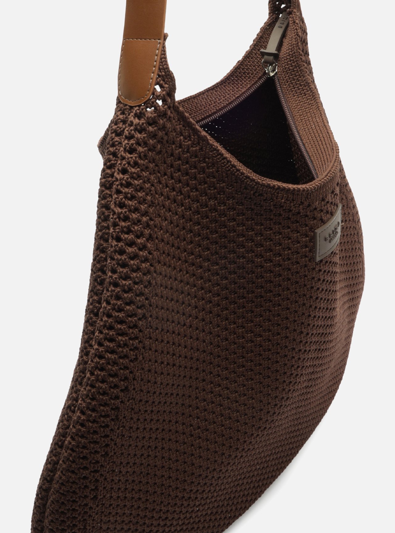 Bolsa Shopping Marrom Knit Grande Brizza — foto 4