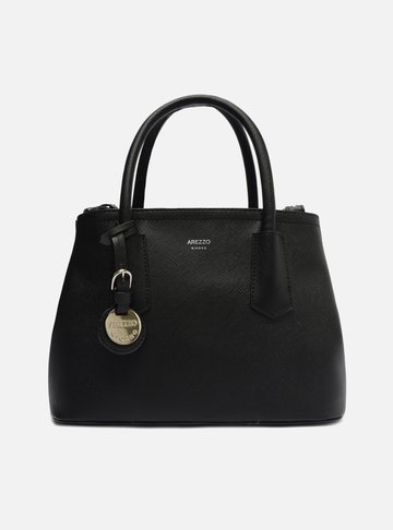 Bolsa Tote Preta Giorno Média Bag Charm