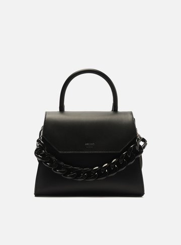 Bolsa Satchel Preta Iara Média