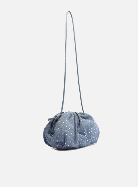 Bolsa Tiracolo Jeans Strass Aysha Média