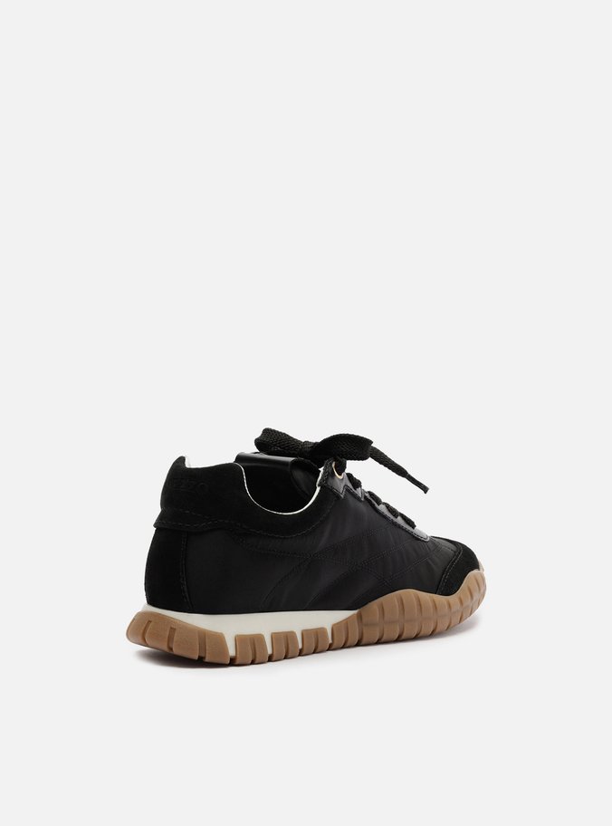 Tênis Preto Suede Mix Sola Emborrachada