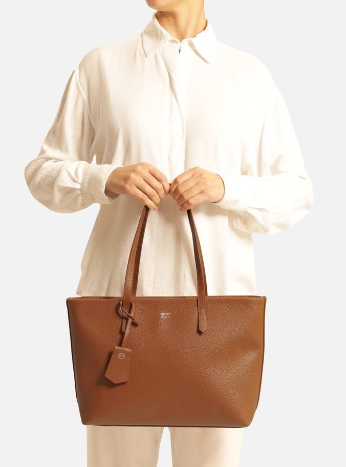 Bolsa Shopping Marrom Caramelo Manu Grande