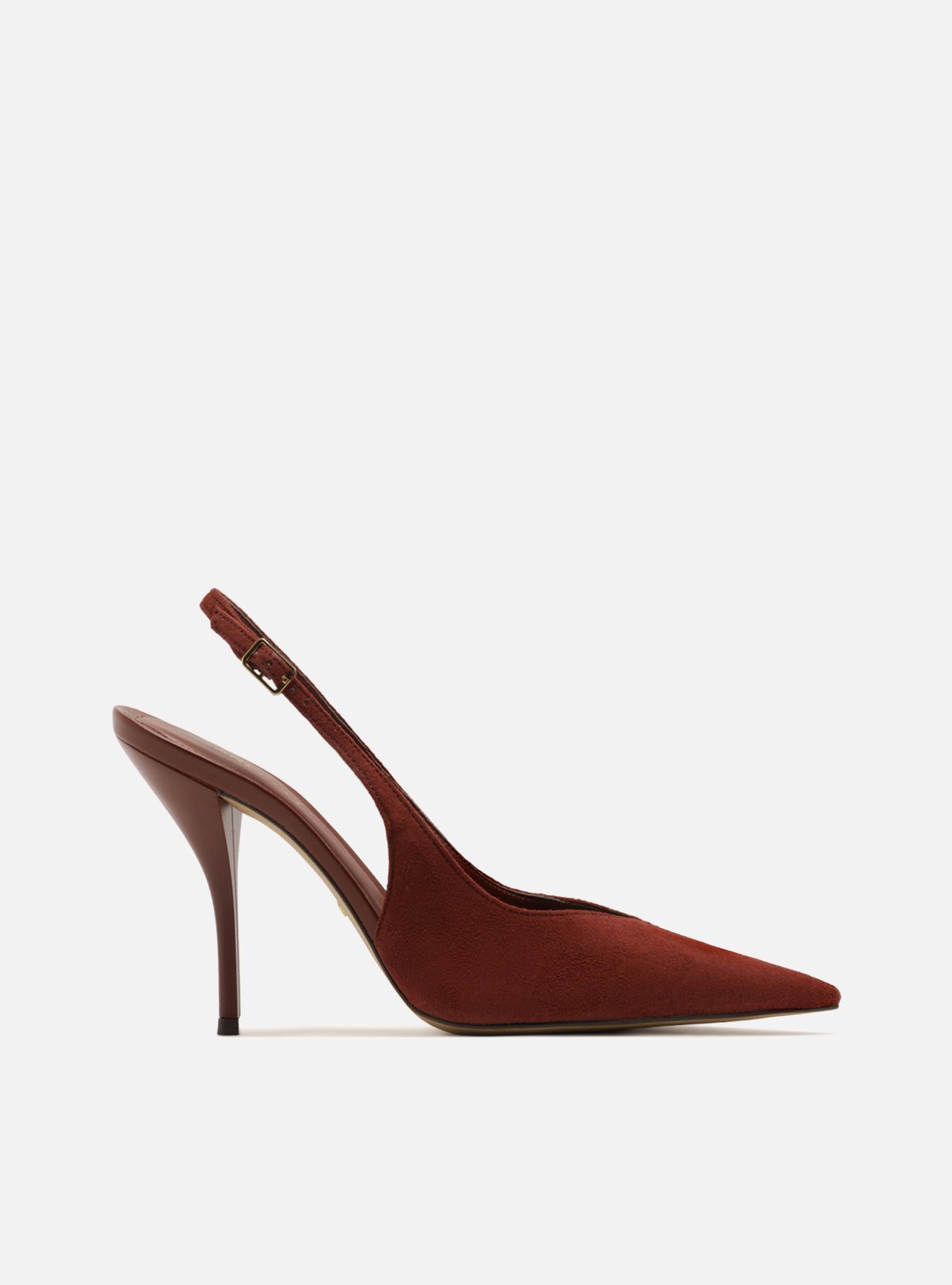 Scarpin Vermelho Camurça Salto Alto Slingback — foto 1