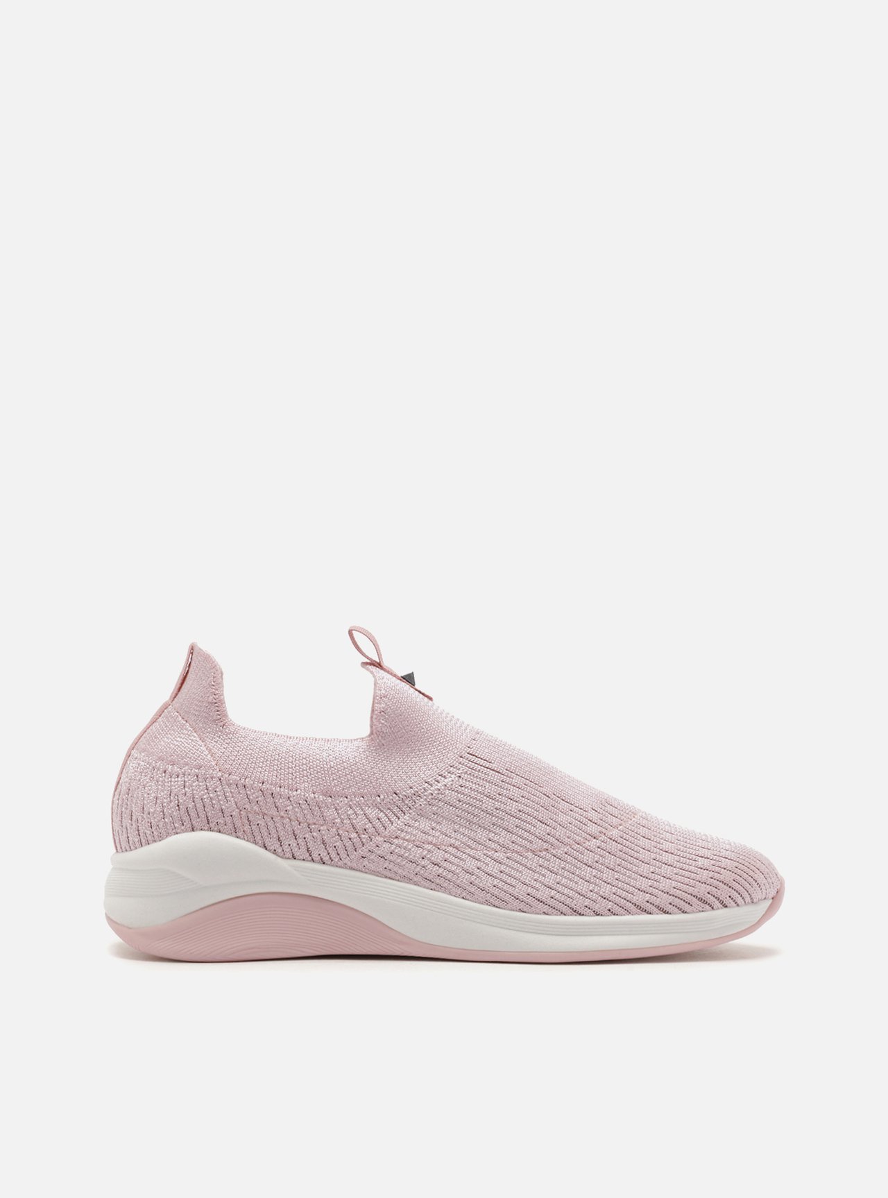 Tênis Rosa Knit Solado Esportivo — foto 1