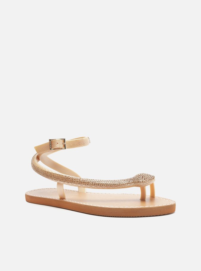 Sandália Rasteira Cobra Sandalia Cobra Arezzo Rasteirinha Cobra