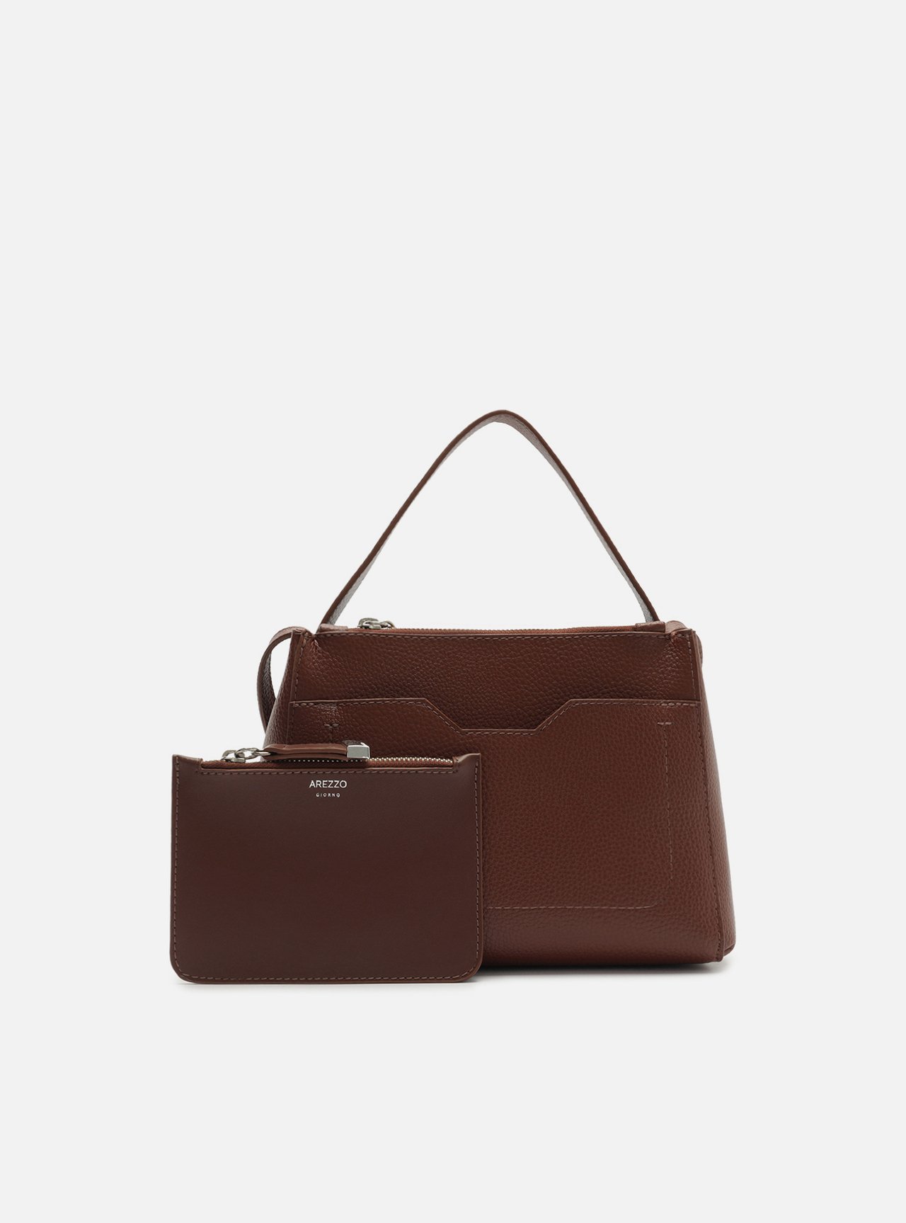 Bolsa Tote Marrom Média Metais — foto 6