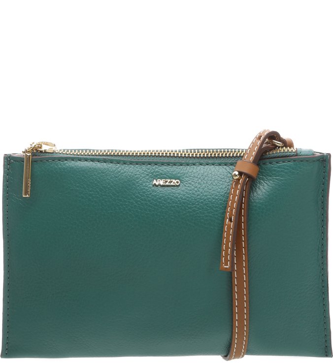 Bolsa Couro Tiracolo Básica Bug Green
