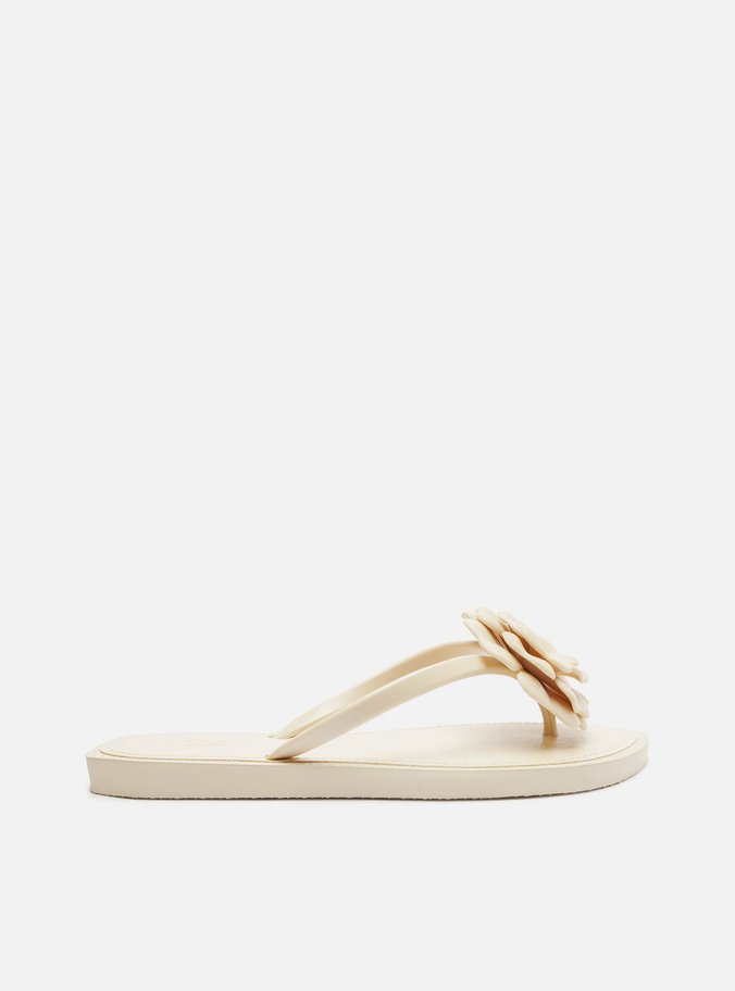 Chinelo de Dedo Branco Flor Flash Brizza