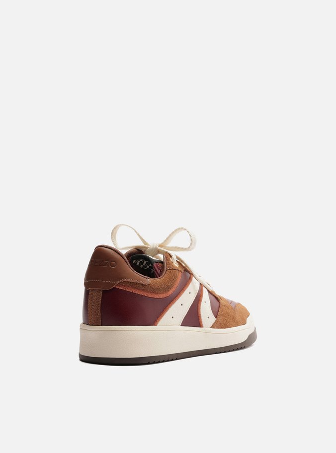 Tênis Marrom Multimaterial Amarração Mix Urban