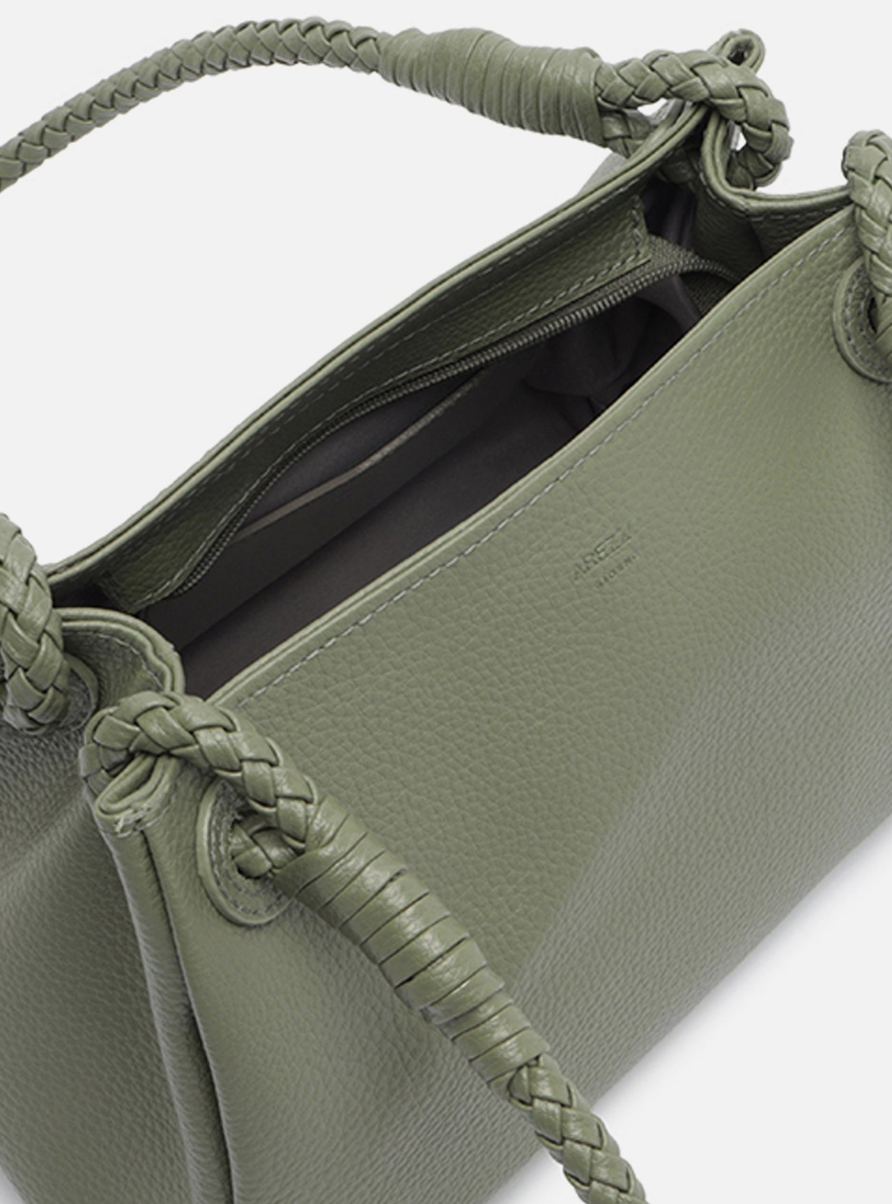 Bolsa Shoulder Verde Média Alça Trançada — foto 4