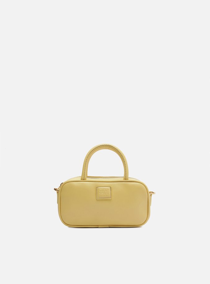 Bolsa Tiracolo Amarela Couro Bead ZZ Pequena