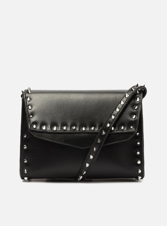 Bolsa Tiracolo Preta Couro Allana Pequena