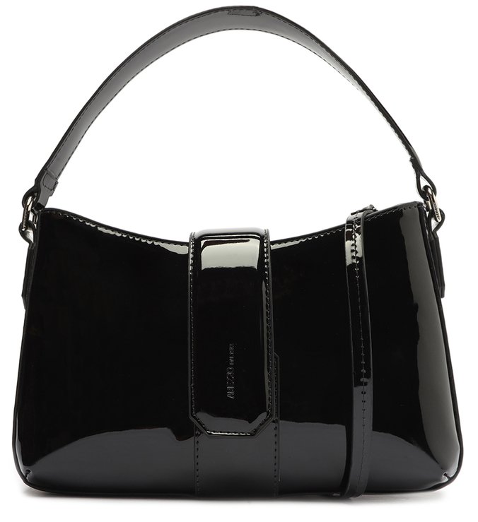 Bolsa Tote Preta Verniz Média