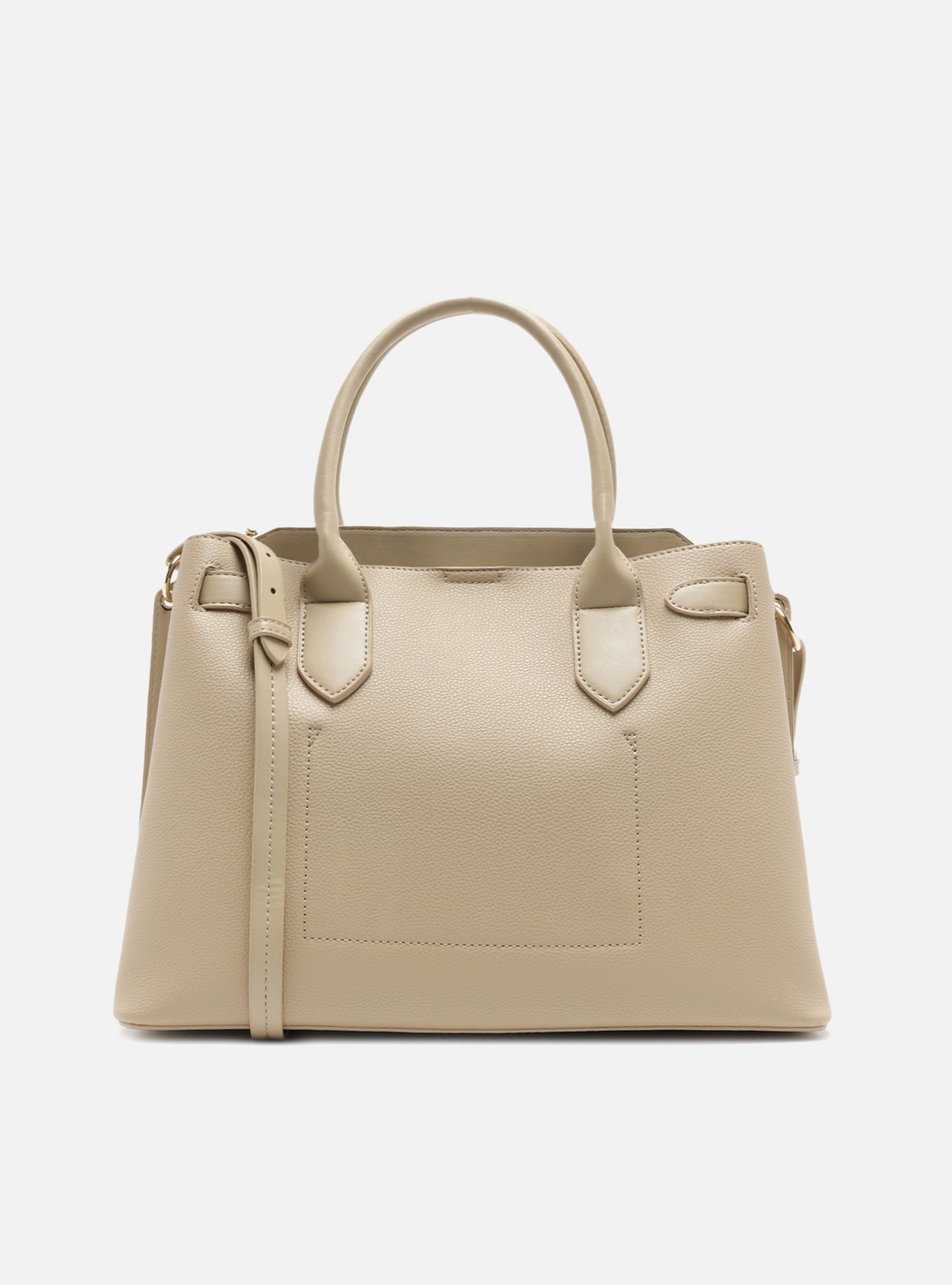 Bolsa Tote Bege Grande Encaixe Metal | Arezzo