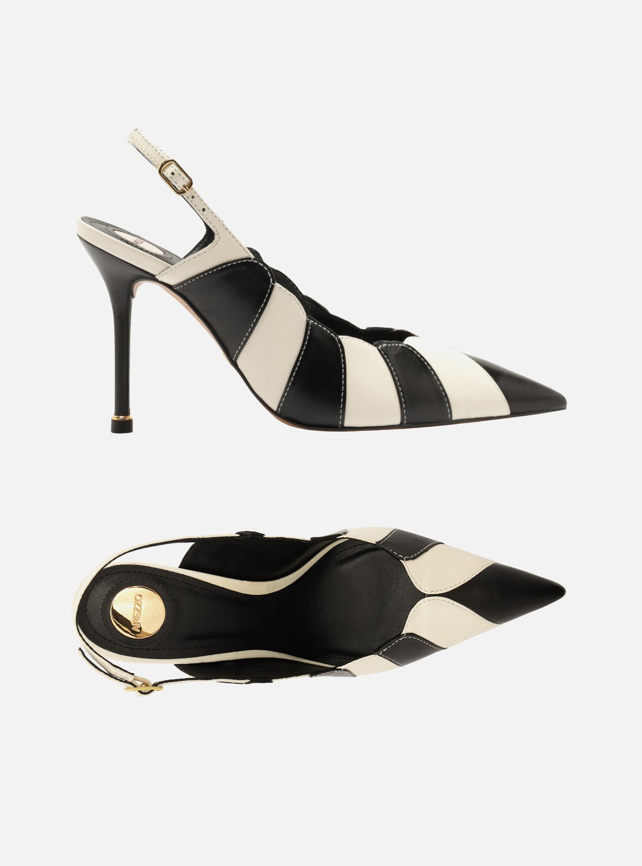 Scarpin Multineutro Couro Salto Fino Slingback — foto 5
