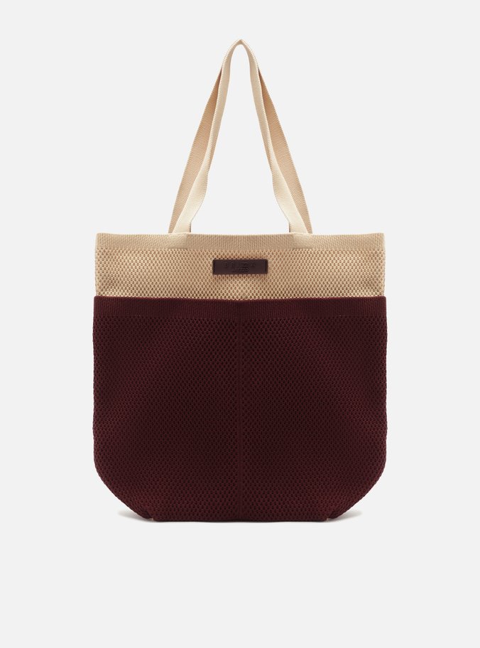 Bolsa Shopping Vermelha Knit Grande Metais Brizza