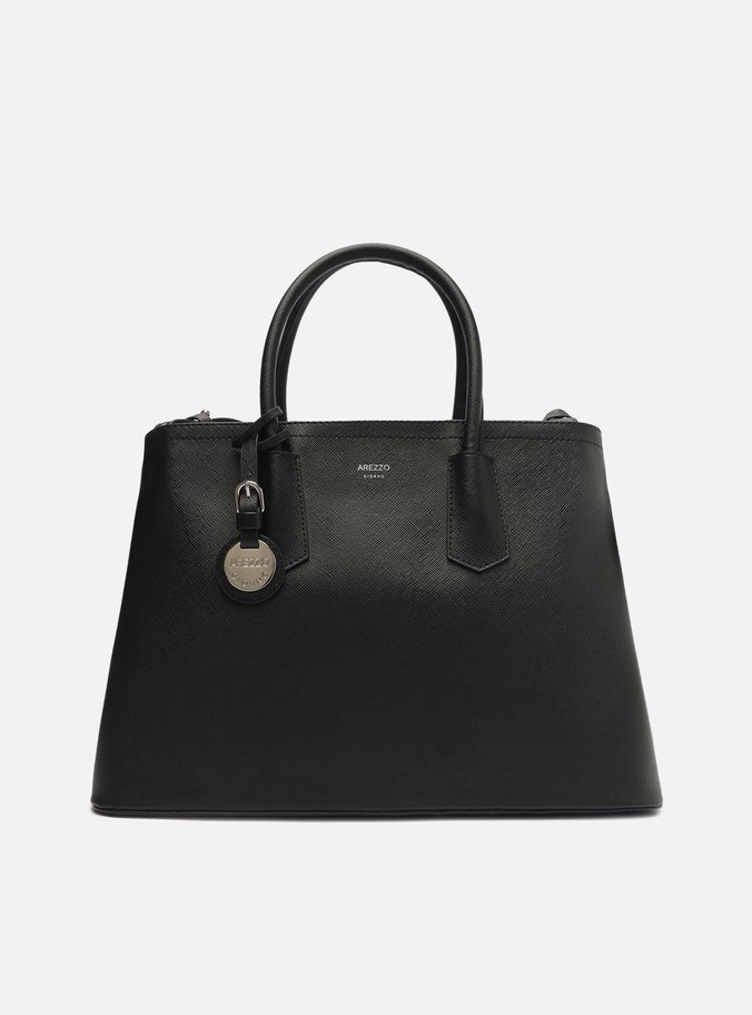 Bolsa Tote Preta Giorno Grande Bag Charm