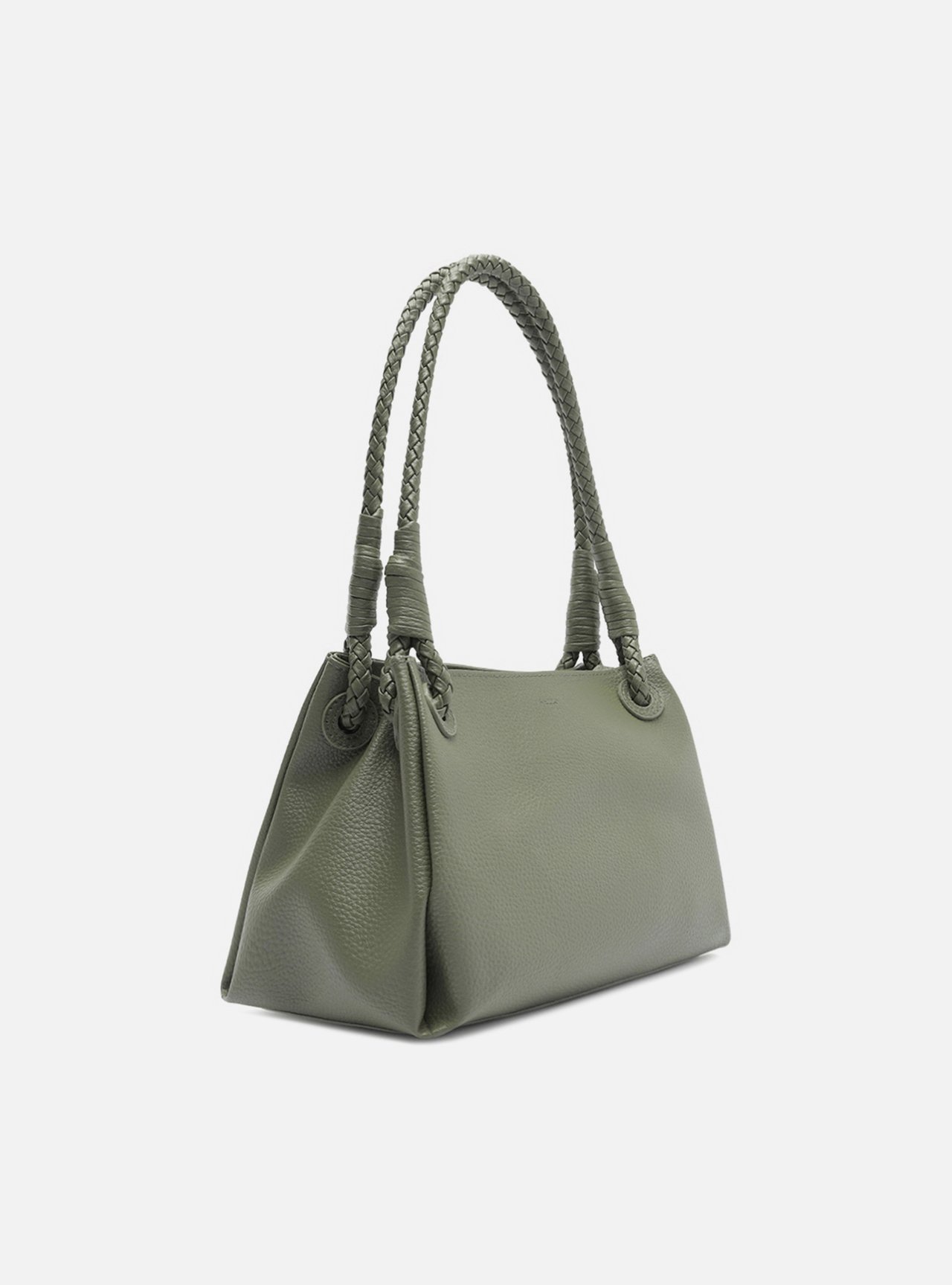 Bolsa Shoulder Verde Média Alça Trançada — foto 5