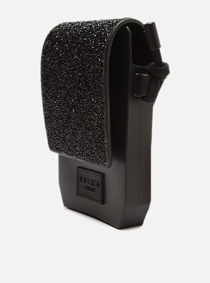 Bolsa Tiracolo Preta Glitter Pequena Brizza