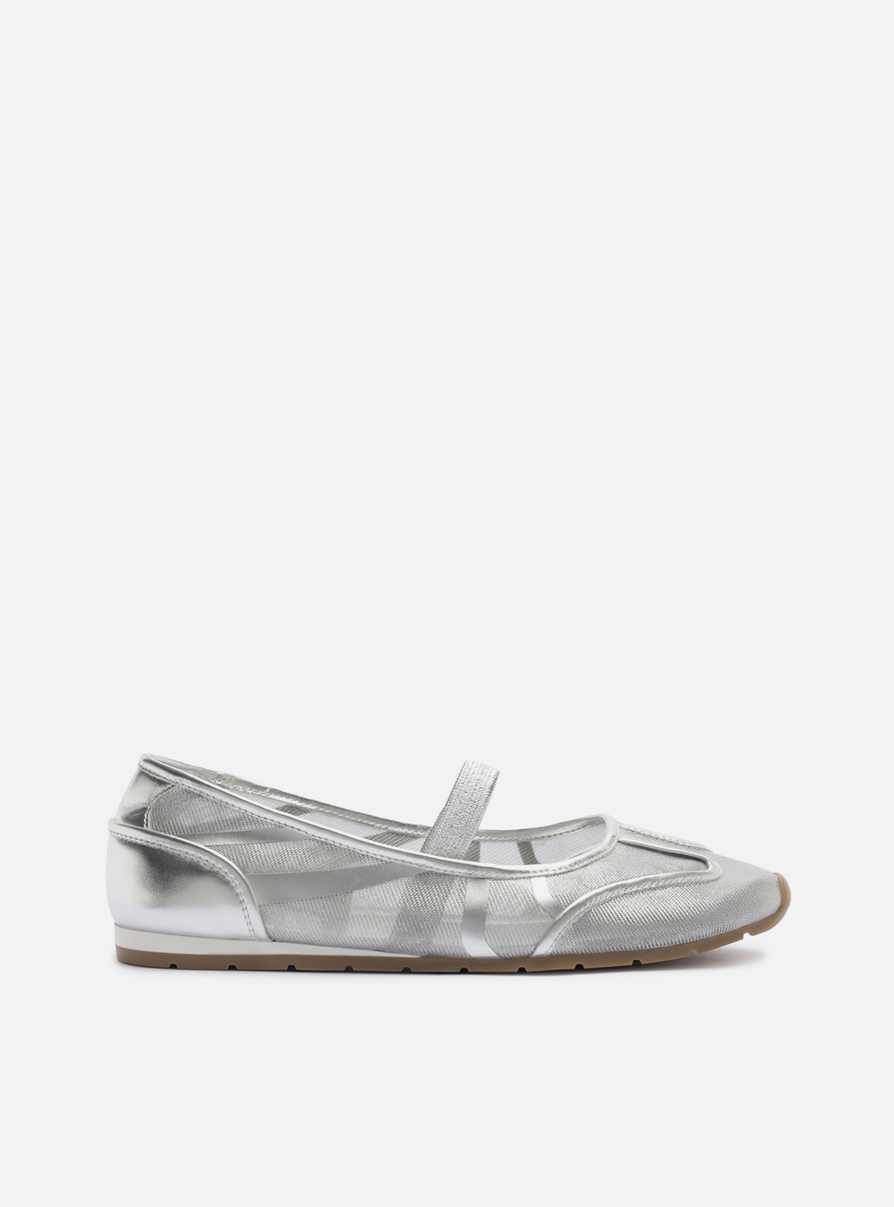 Tênis Prateado Bico Redondo Slip On — foto 1