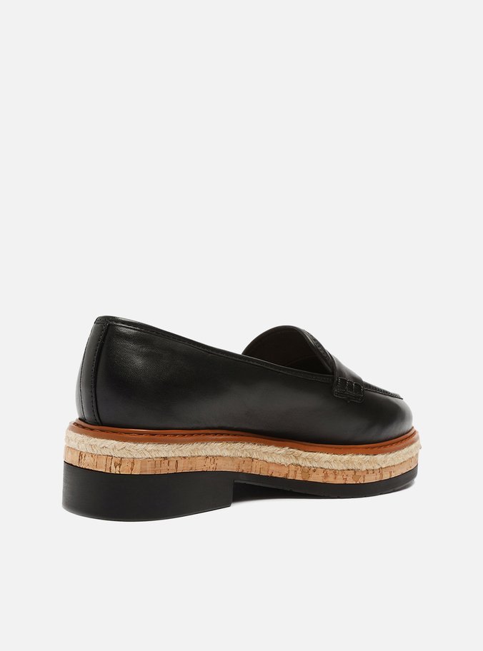Mocassim Preto Couro Sola Multimaterial