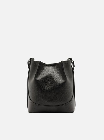 Arezzo — Bolsa Bucket Preta Pequena Granulada
