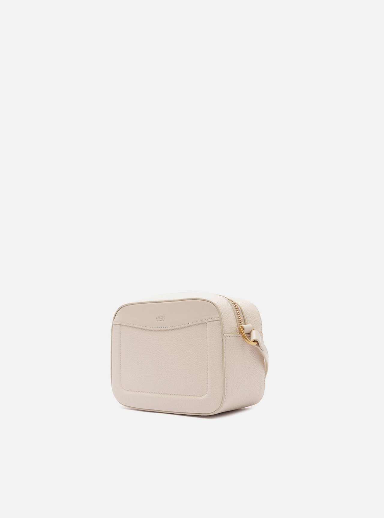Bolsa Tiracolo Branca Pequena Granulada Metais — foto 2