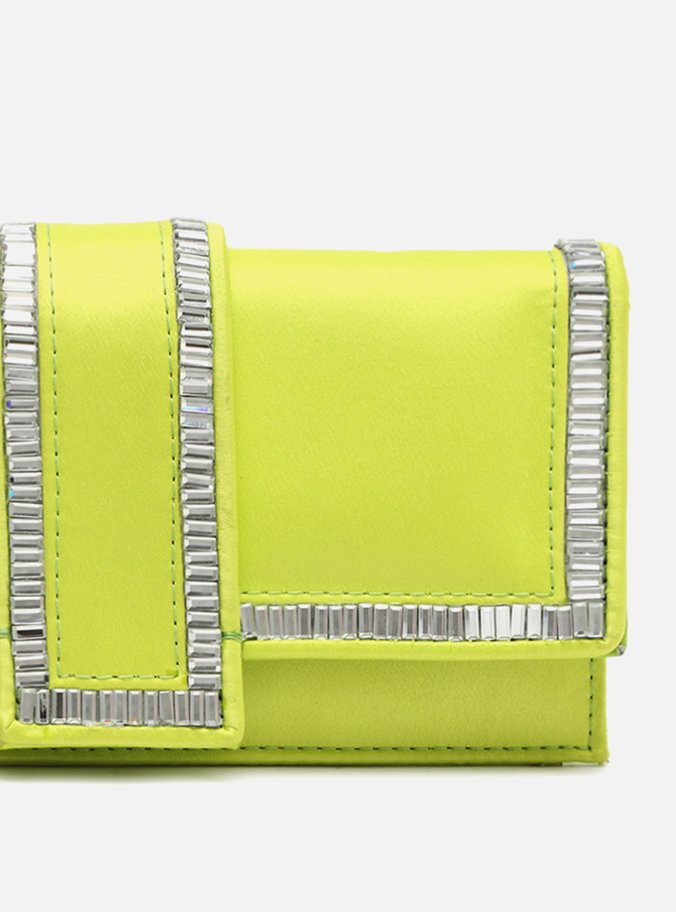 Bolsa Tiracolo Verde Cetim Pequena