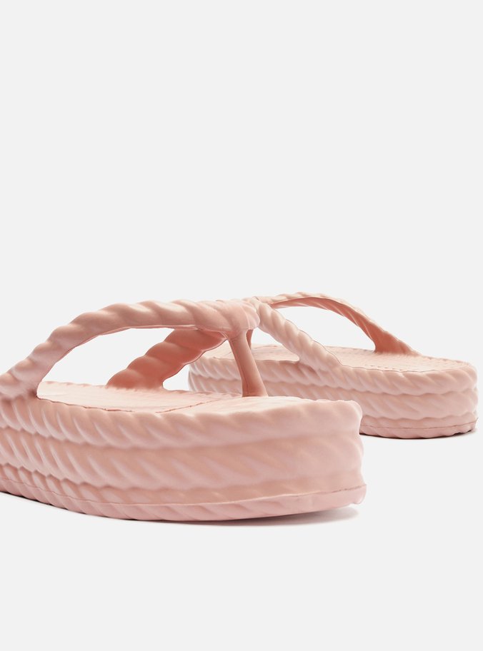 Sandália Rosa Flatform Marrocos Mid