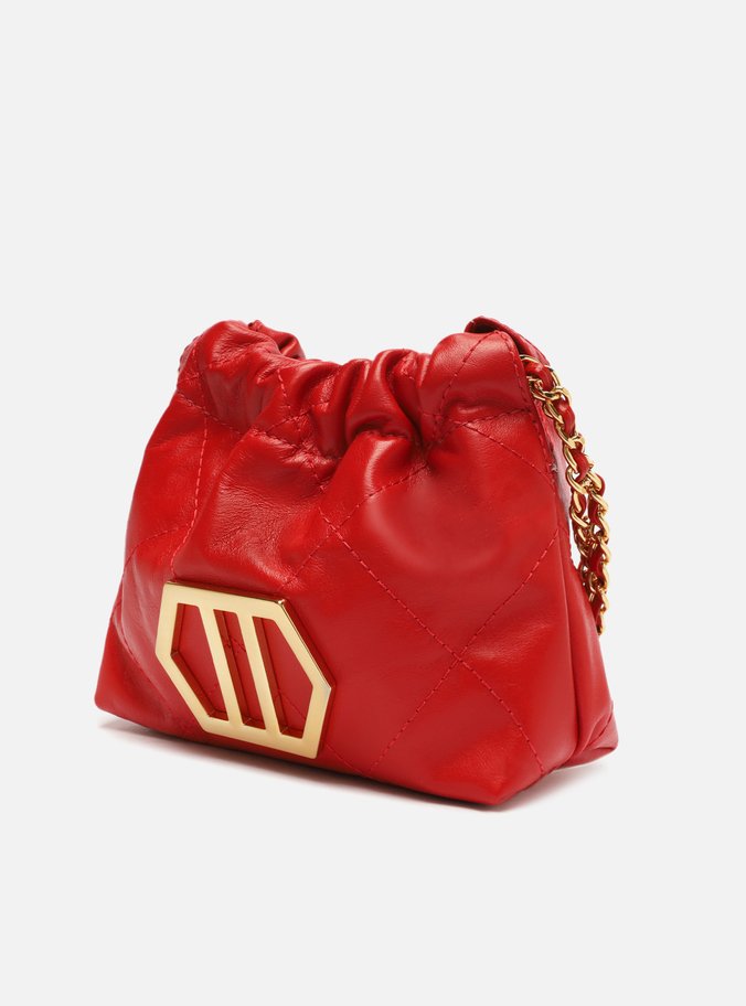 Bolsa Tiracolo Vermelha Couro Ester Pequena