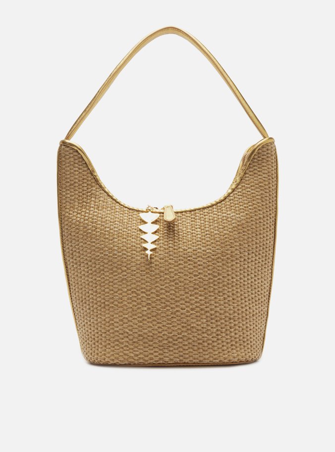 Bolsa Hobo Bege Palha Grande Lenny Niemeyer