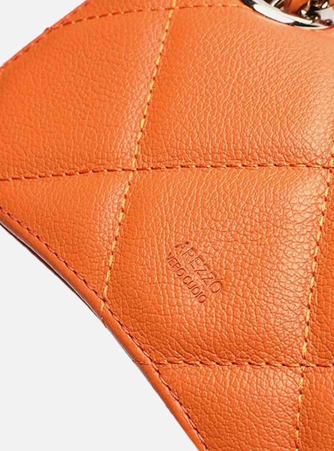 Bolsa Tiracolo Laranja Couro Mizz Pequena
