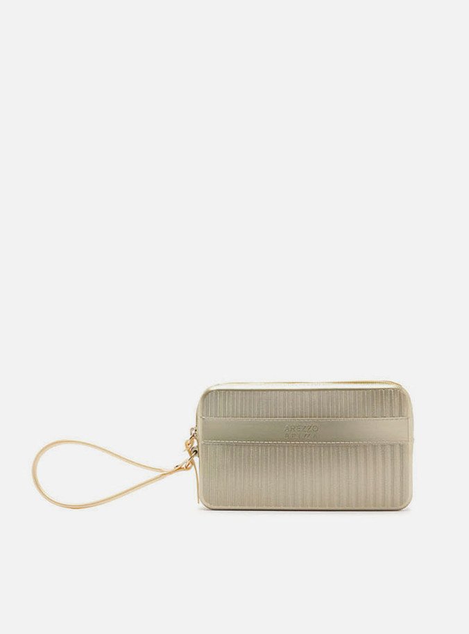Bolsa Clutch Dourada Metalizada Pequena Brizza