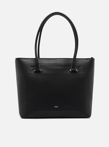 Bolsa Shopping Preta Grande Bolso Zíper