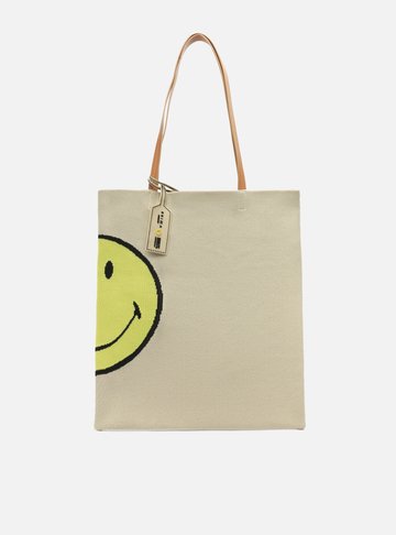 Bolsa Shopping Branca Crochê Rio Grande Smiley