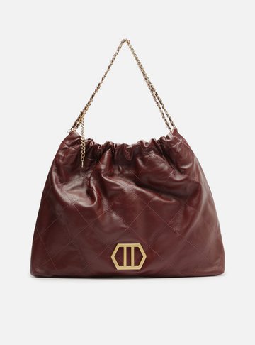 Bolsa Hobo Vermelha Couro Esther Grande